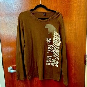 Men’s Long Sleeve Waffle Shirt Bear - Size XL